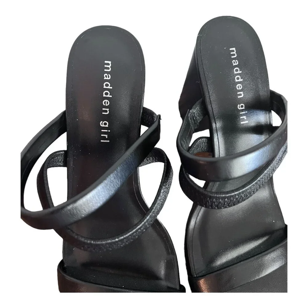 Madden Girl Women's Strappy Heeled Sandal Black Size 8.5 Black - Picture 3 of 8